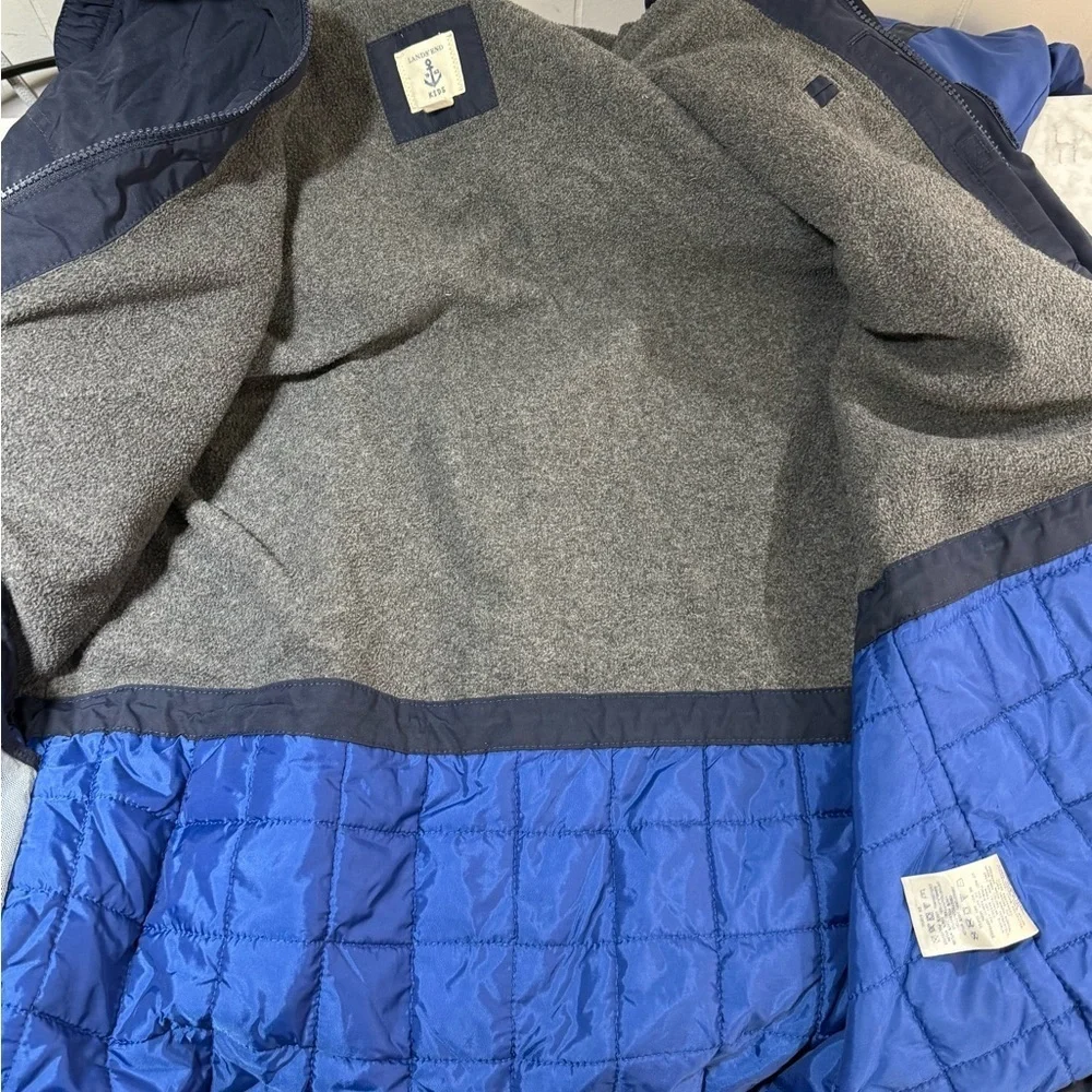 Lands' End Grow a Longs  Two-Tone Blue winter Jacket sz 14-16